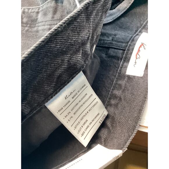 New KanCan Ultra High Rise 90's Straight Leg Jeans Charcoal Size 29 - Picture 6 of 7